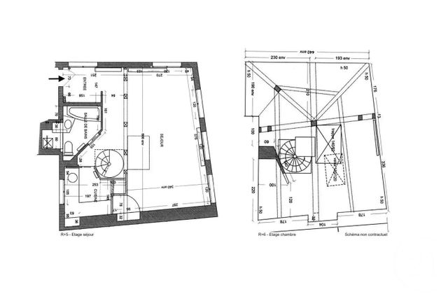 Afficher la photo en grand Appartement Duplex à vendre - 2 pièces - 45 m2 - Paris - 75003 - ILE-DE-FRANCE