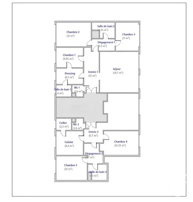Appartement F7 et + à vendre - 8 pièces - 163 m2 - Paris - 75014 - ILE-DE-FRANCE
